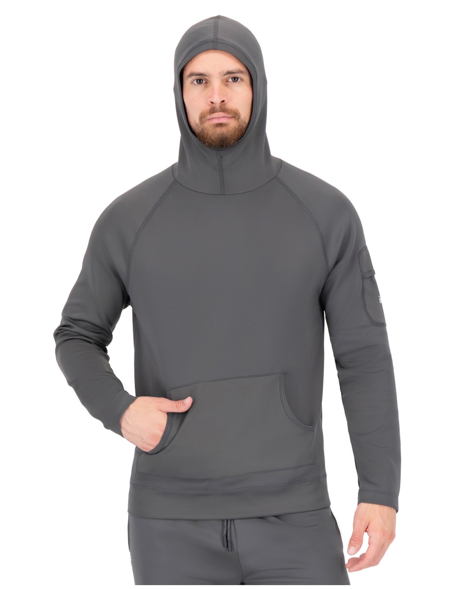 Sudadera Voltaica Hoodie Max Antracite con bolsa canguro para hombre