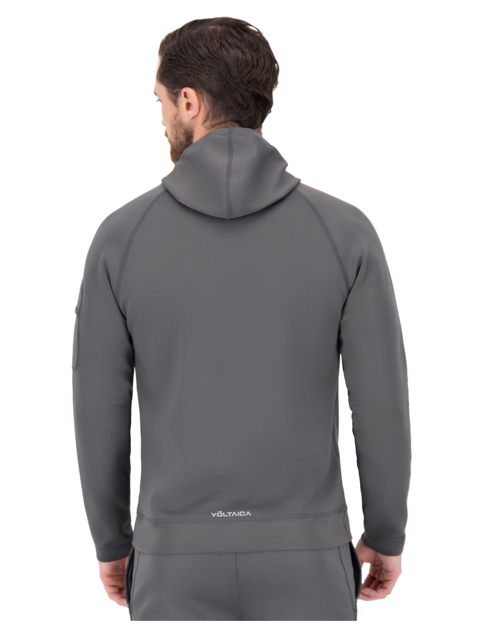 Sudadera Voltaica Hoodie Max Antracite con bolsa canguro para hombre