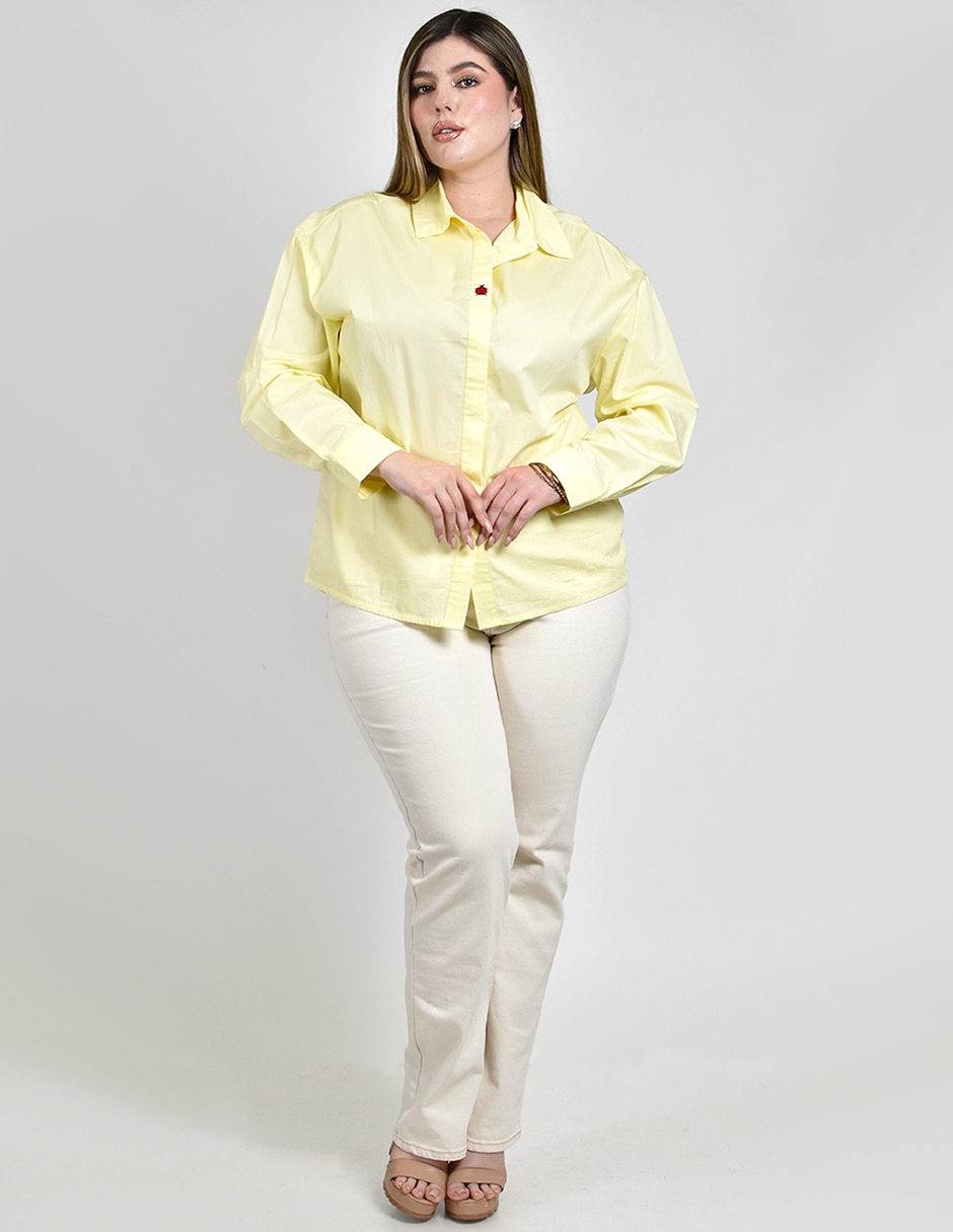 Blusa camisera manga larga para mujer 4