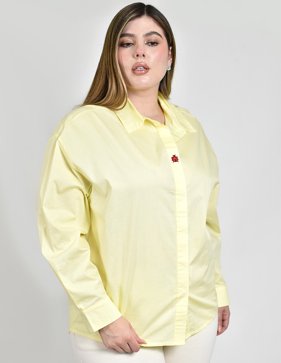 Blusa camisera manga larga para mujer 7
