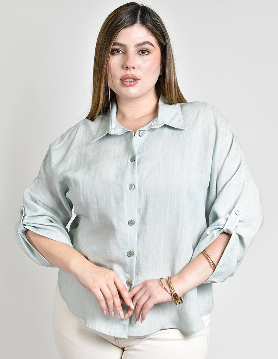 Blusa manga larga para mujer