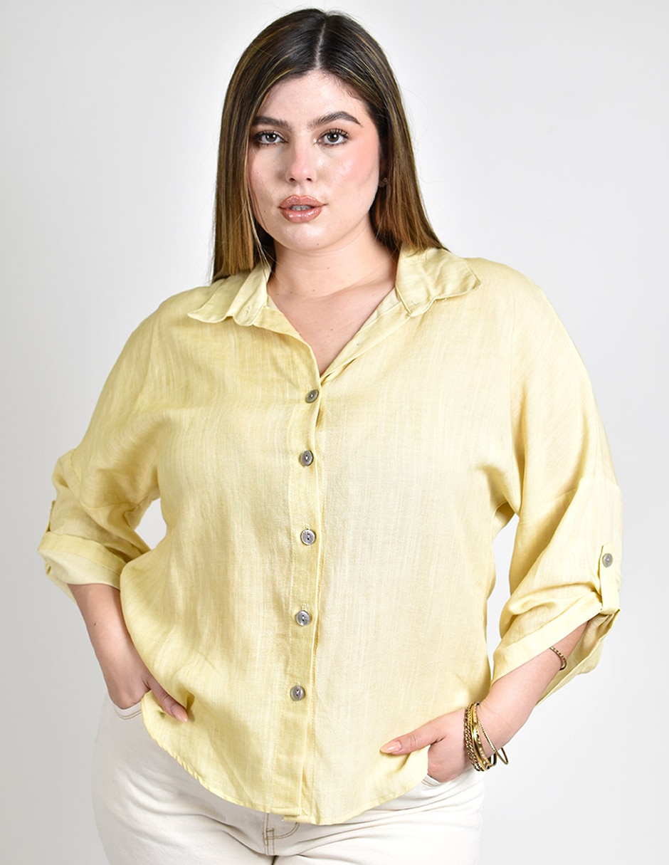 Blusa manga larga para mujer