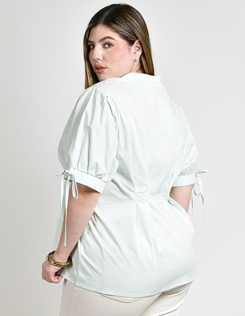 Blusa manga al codo para mujer 6