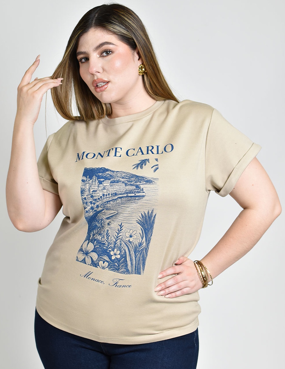Playera manga Corta cuello redondo para mujer 4