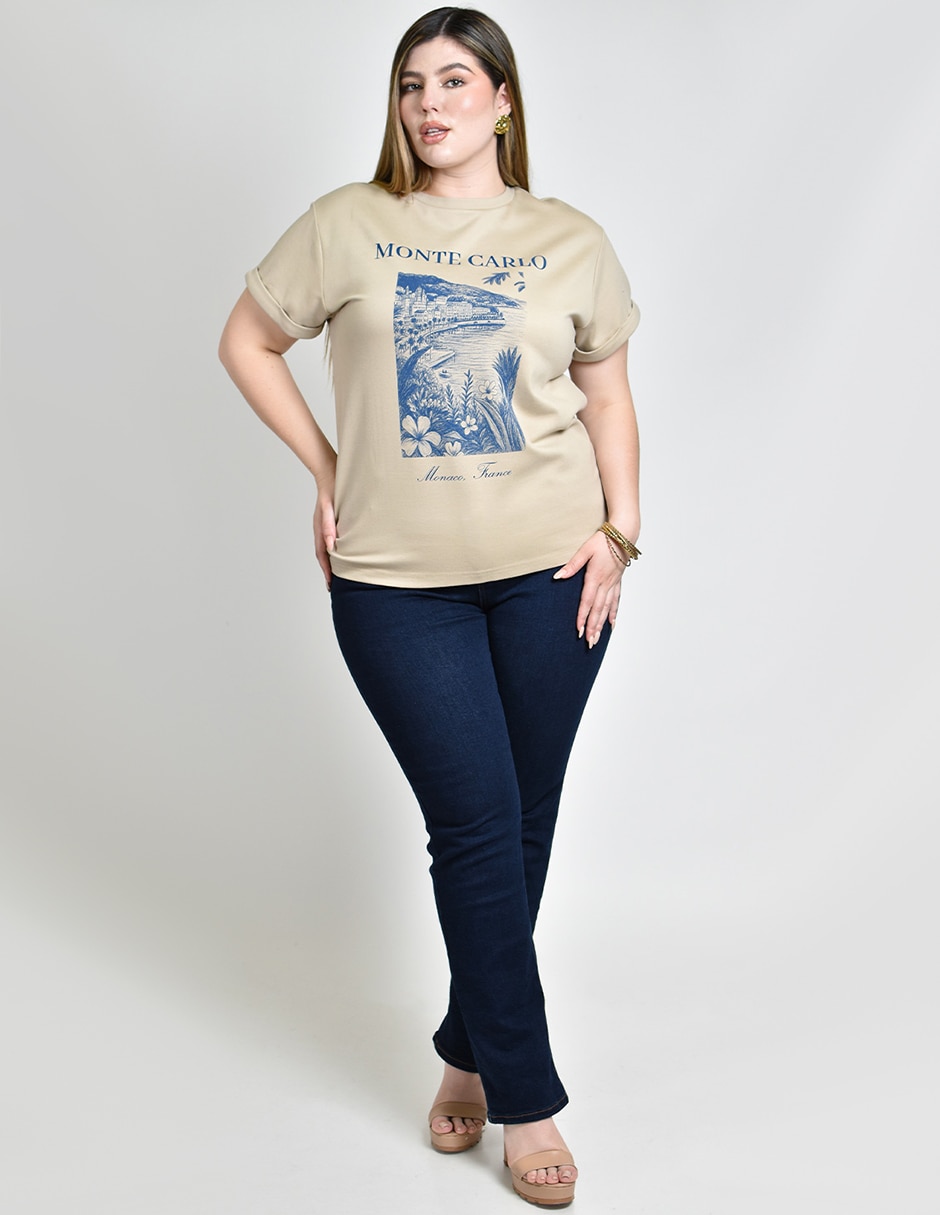Playera manga Corta cuello redondo para mujer 5
