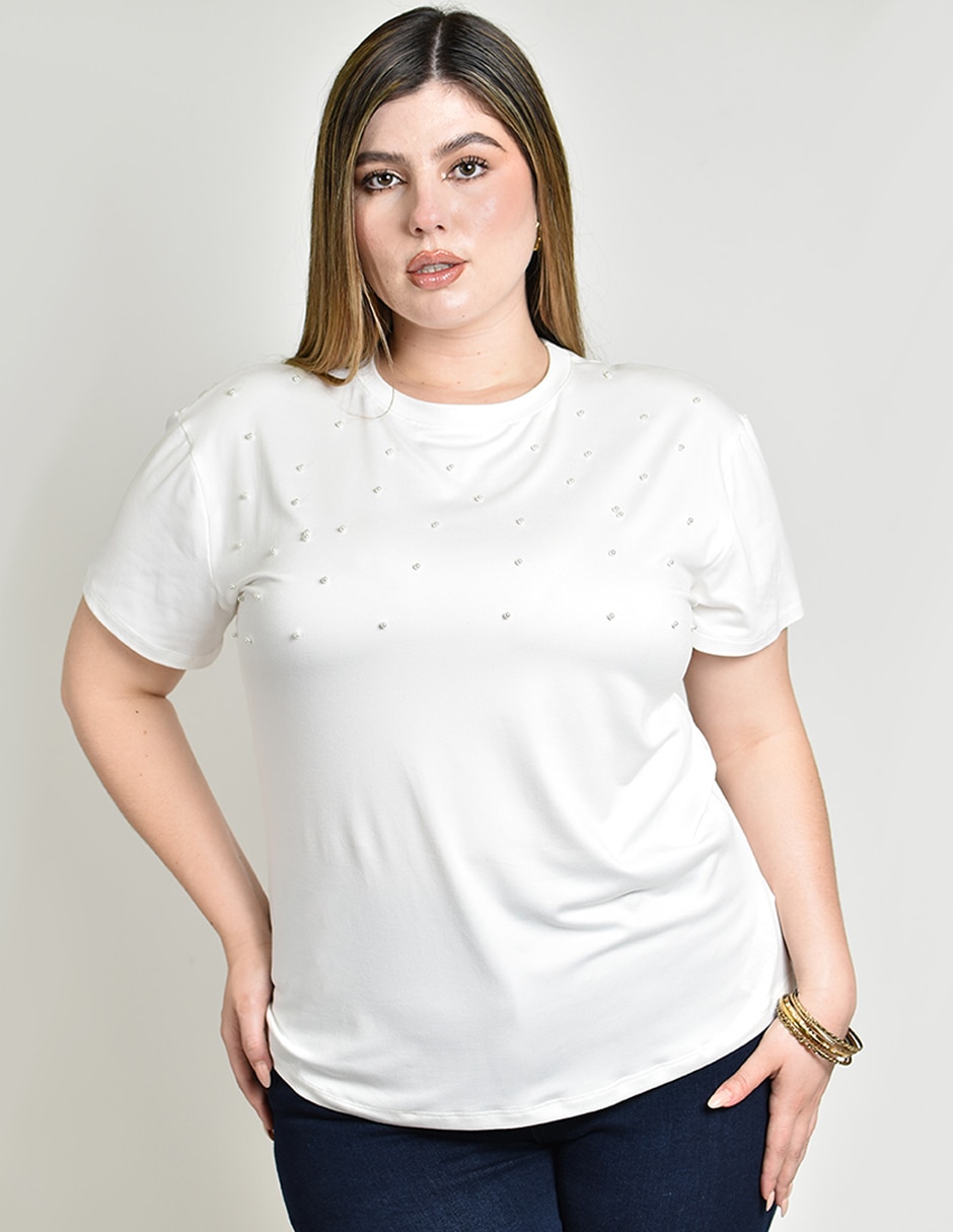 Blusa manga corta para mujer