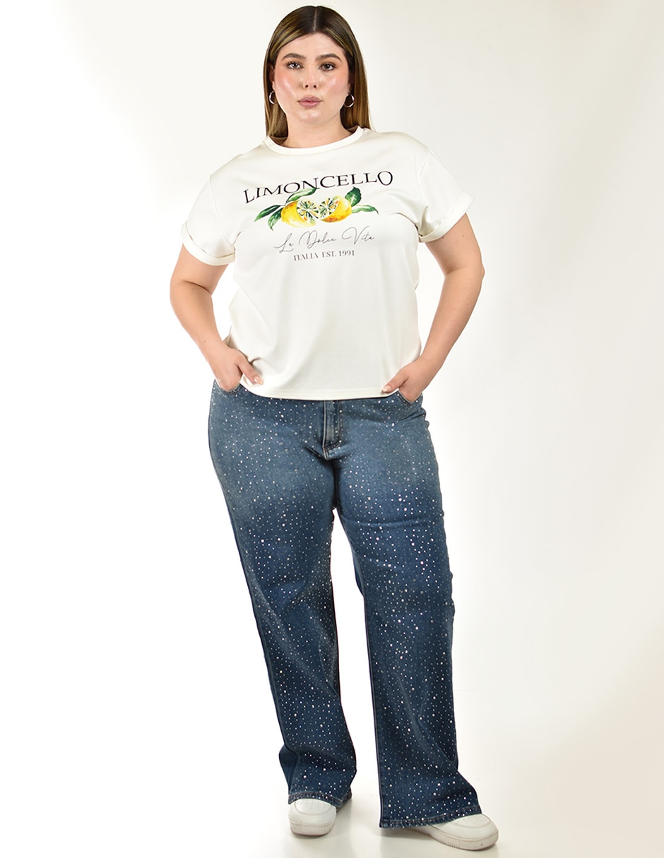 Playera manga corta cuello redondo para mujer 5
