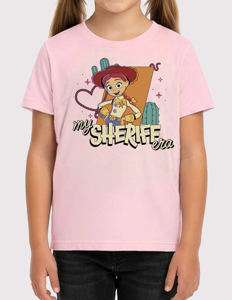 Playera Disney Jessie Toy Story manga corta para niña