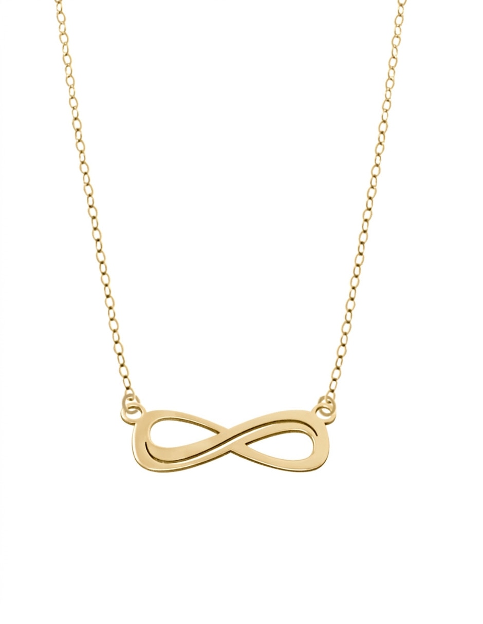 Collar con dije de infinito de oro 14 K