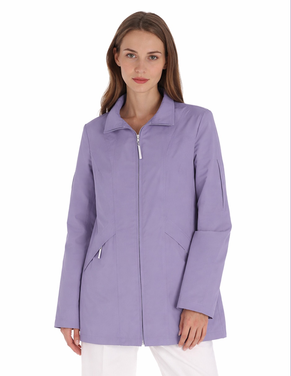 Gabardina Resistente al agua Con bolsillos para mujer
