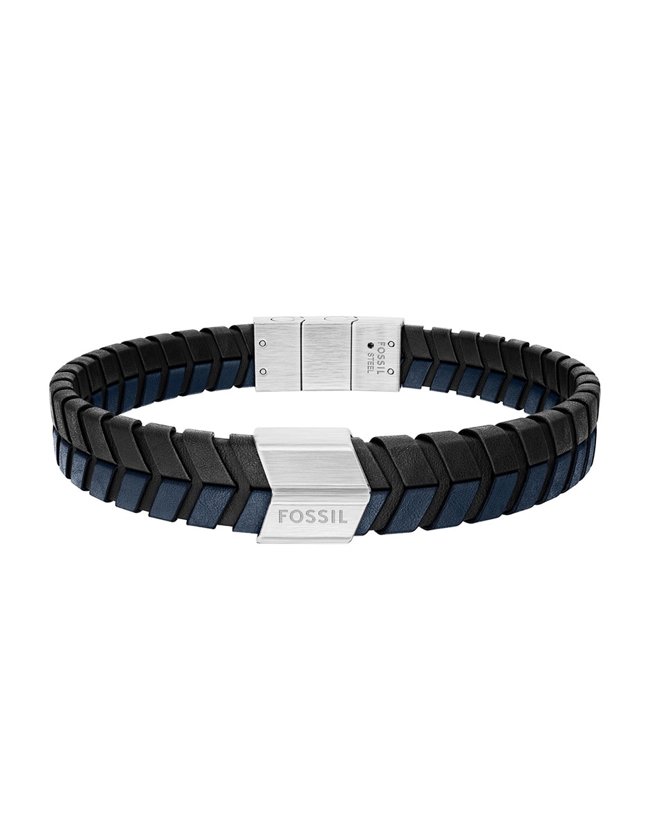 Pulsera de piel Woven acabado mate