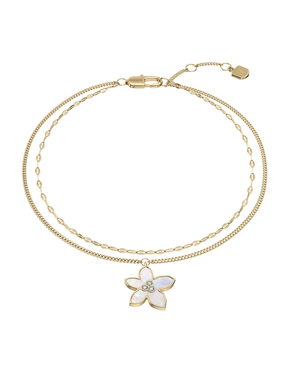 Multi-pulsera con madre perla Sutton The Flower Collection acabado pulido
