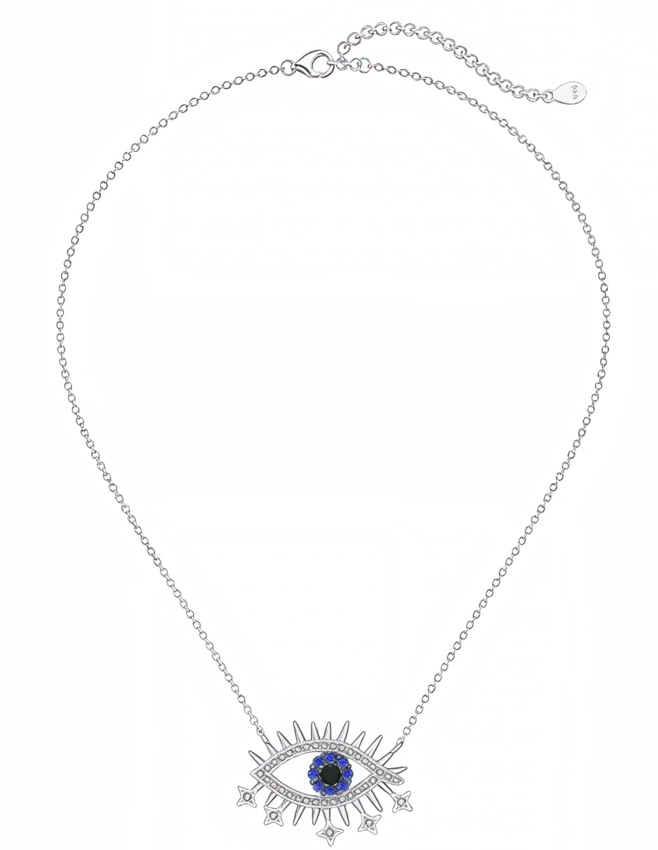 Collar de ojo turco Yoiko Ether de plata P 925