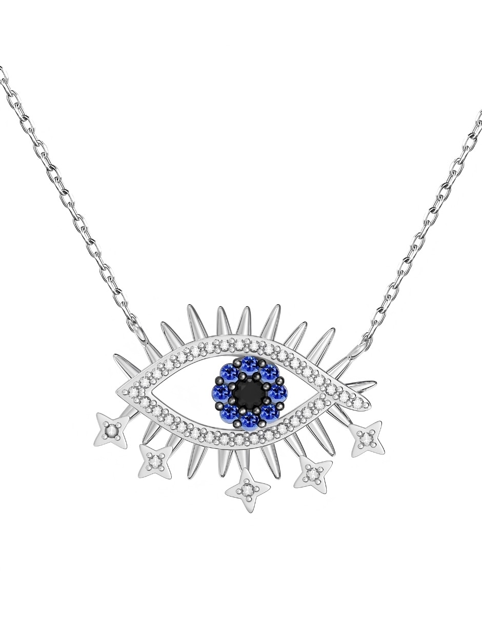 Collar de ojo turco Yoiko Ether de plata P 925