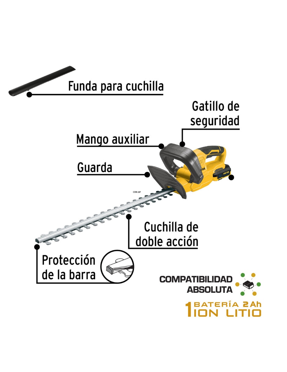 Cortasetos inalámbrico Pretul CORI-20P