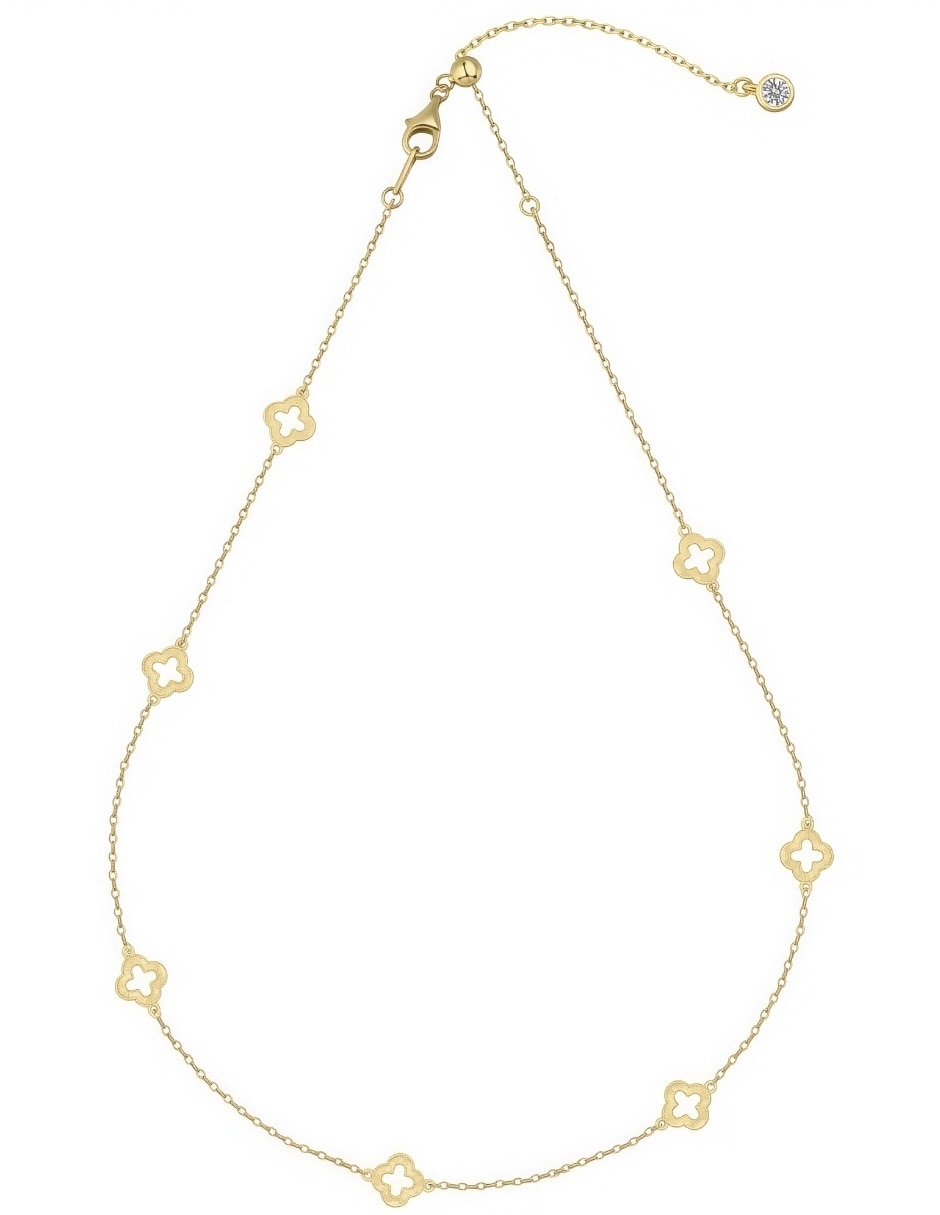 Collar Fiore de plata P 925 baño de oro 4