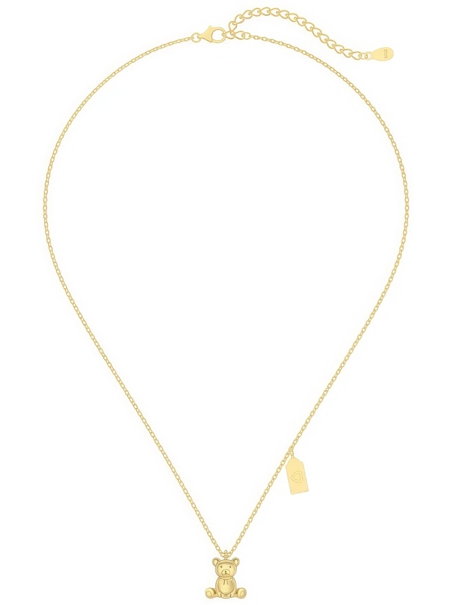 Collar con dije de oso Yoiko Nico de plata P 925 acabado baño de oro