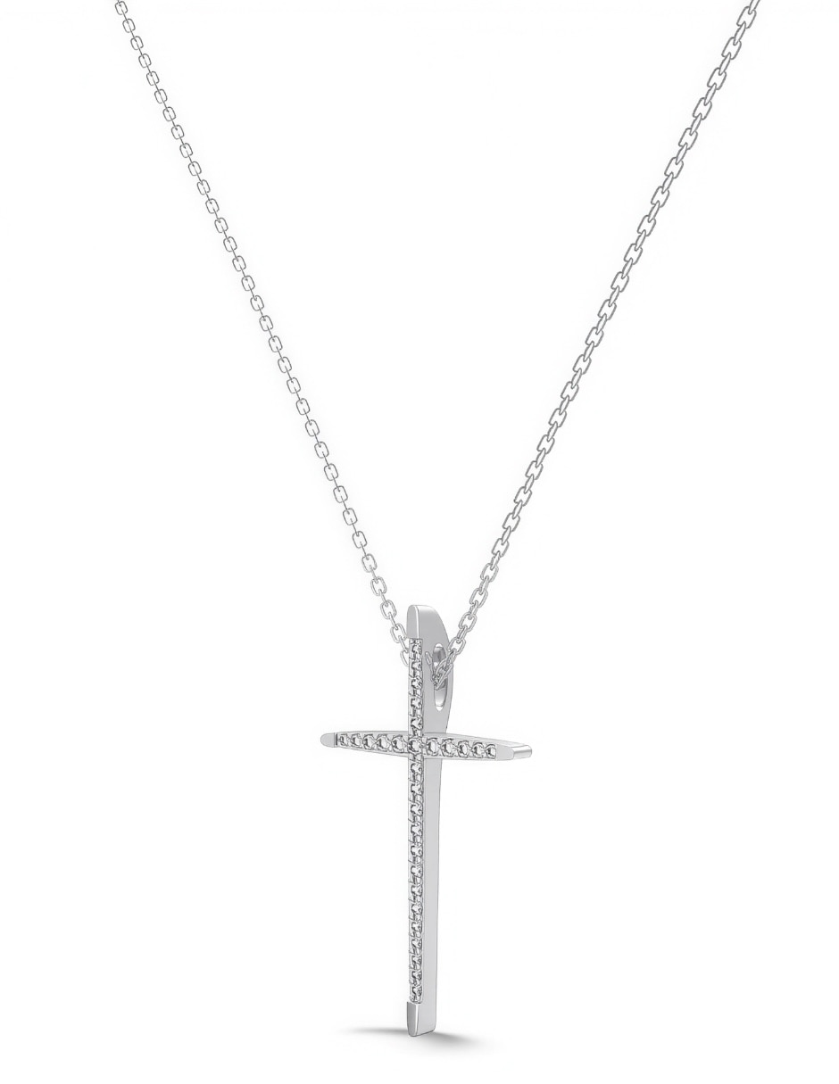 Collar de cruz Yoiko Aurel de plata P 925