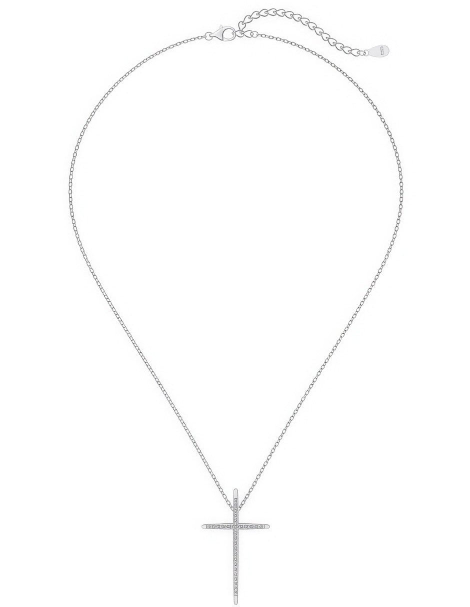 Collar de cruz Yoiko Aurel de plata P 925