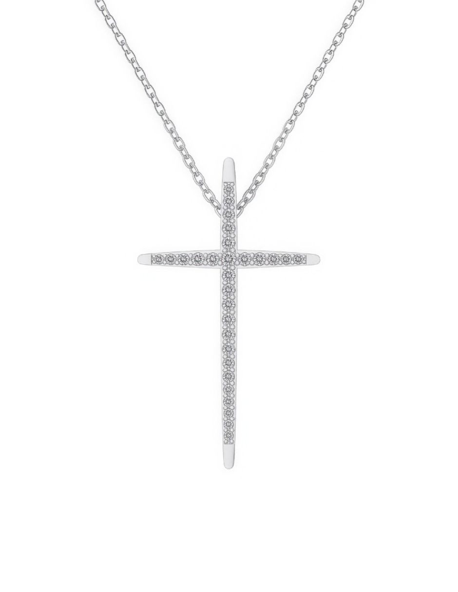 Collar de cruz Aurel de plata P 925