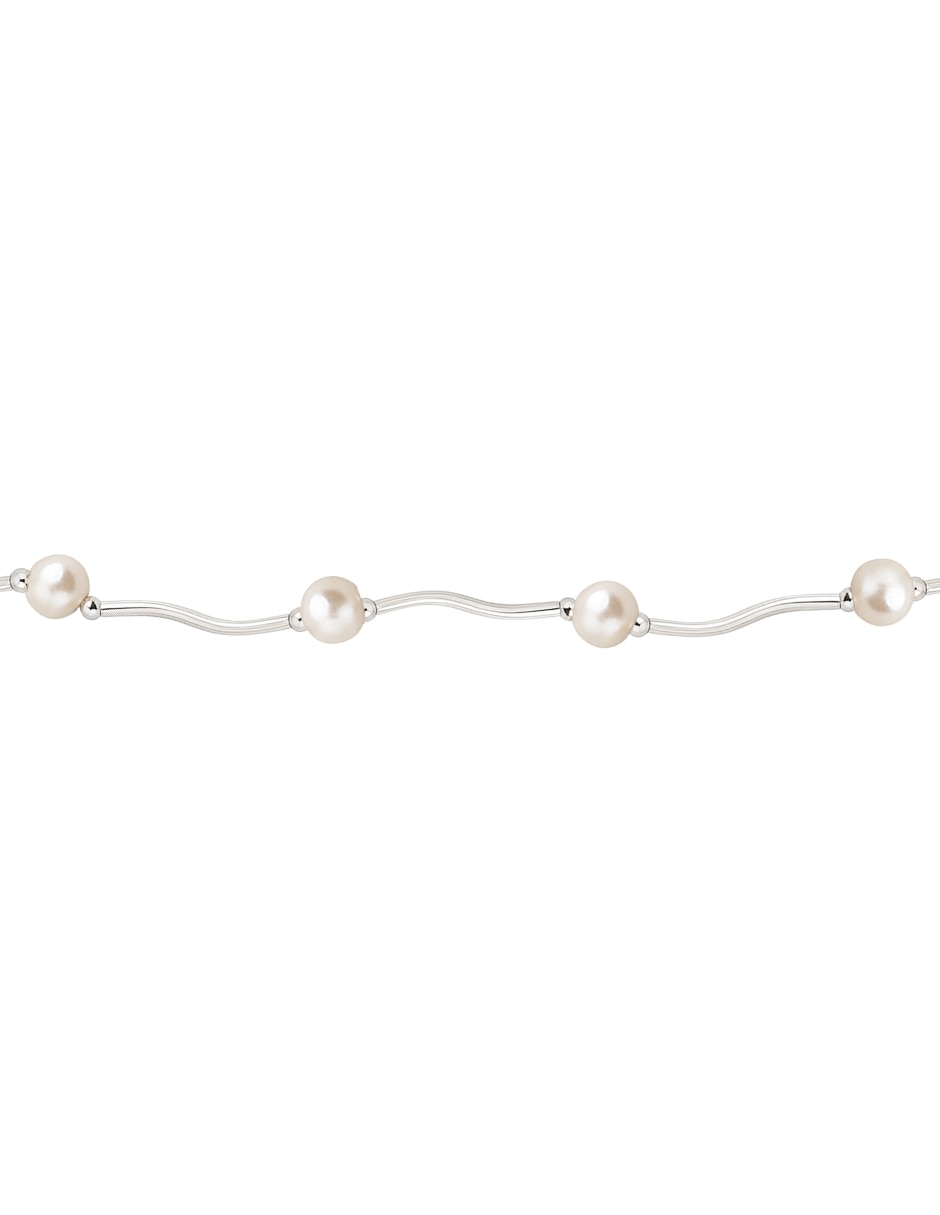 Pulsera Aretize de plata P 925 con perla cultivada acabado brillante