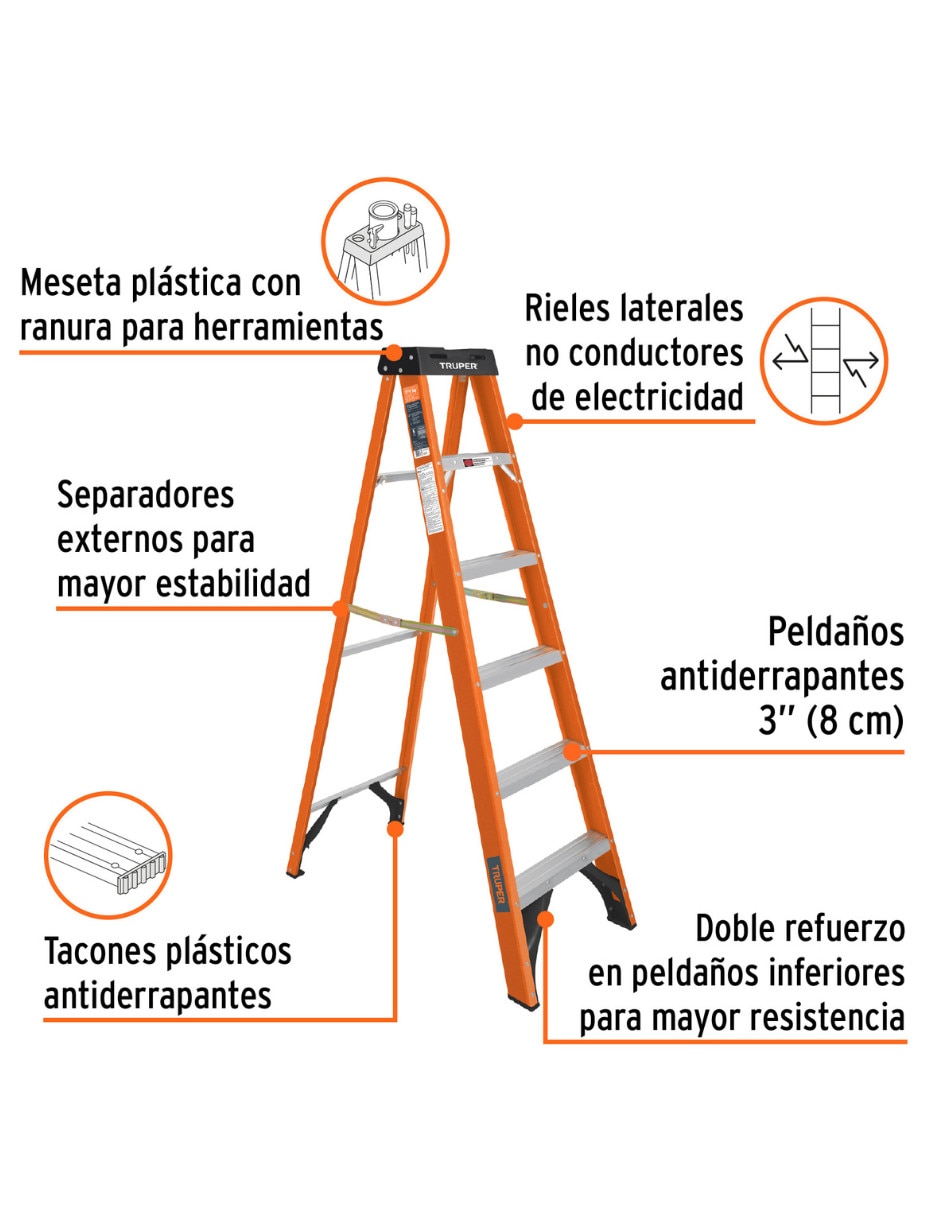Escalera de tijera Pretul