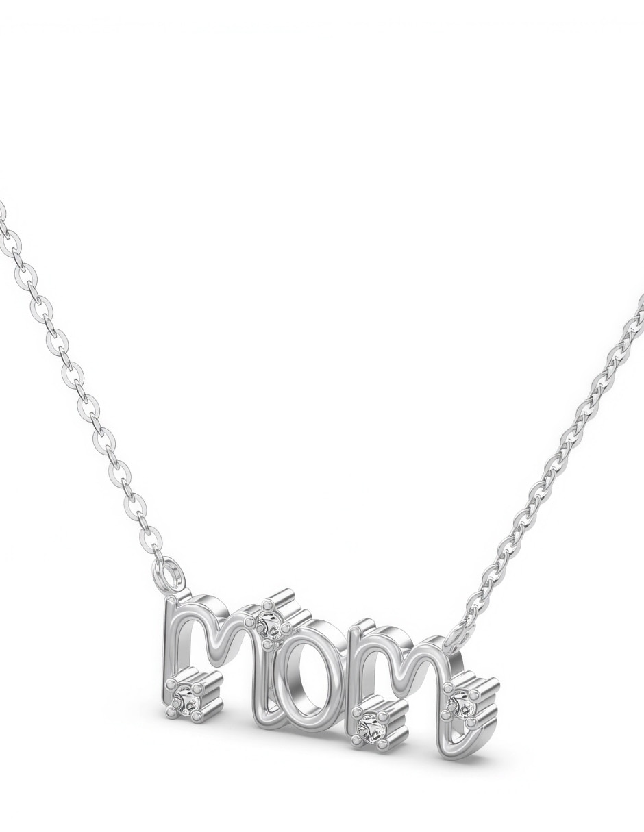 Collar con dije Yoiko Mom de plata P 925