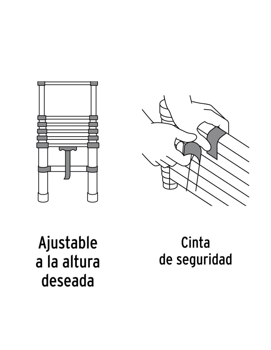 Escalera telescópica Truper de aluminio