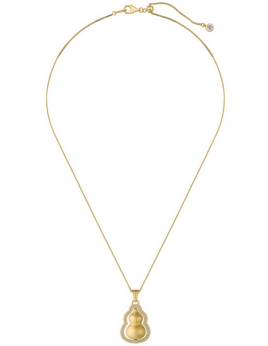 Collar con dije Yoiko Wu Lou de plata p 925 con acabado baño de oro