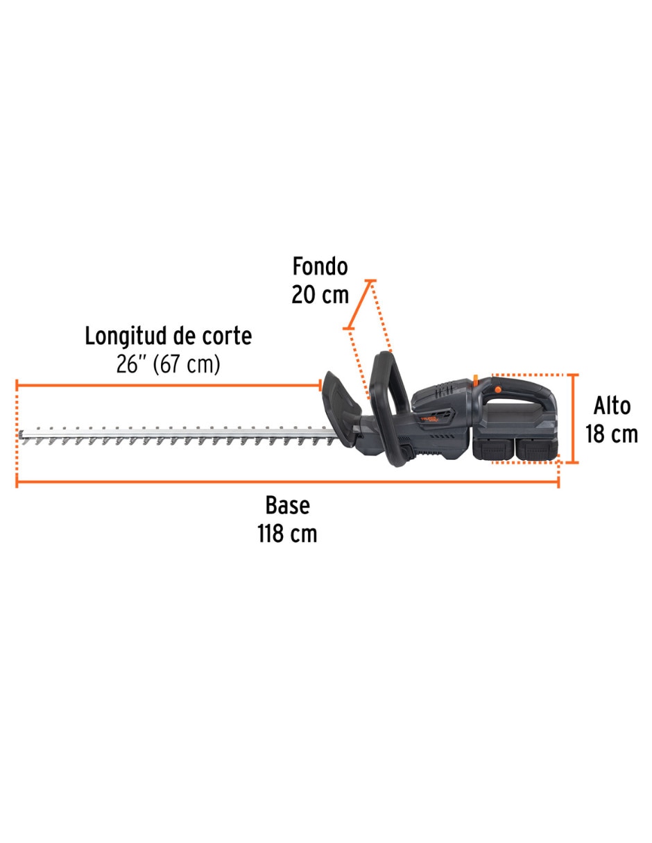 Cortasetos inalámbrico Truper MAX-40C