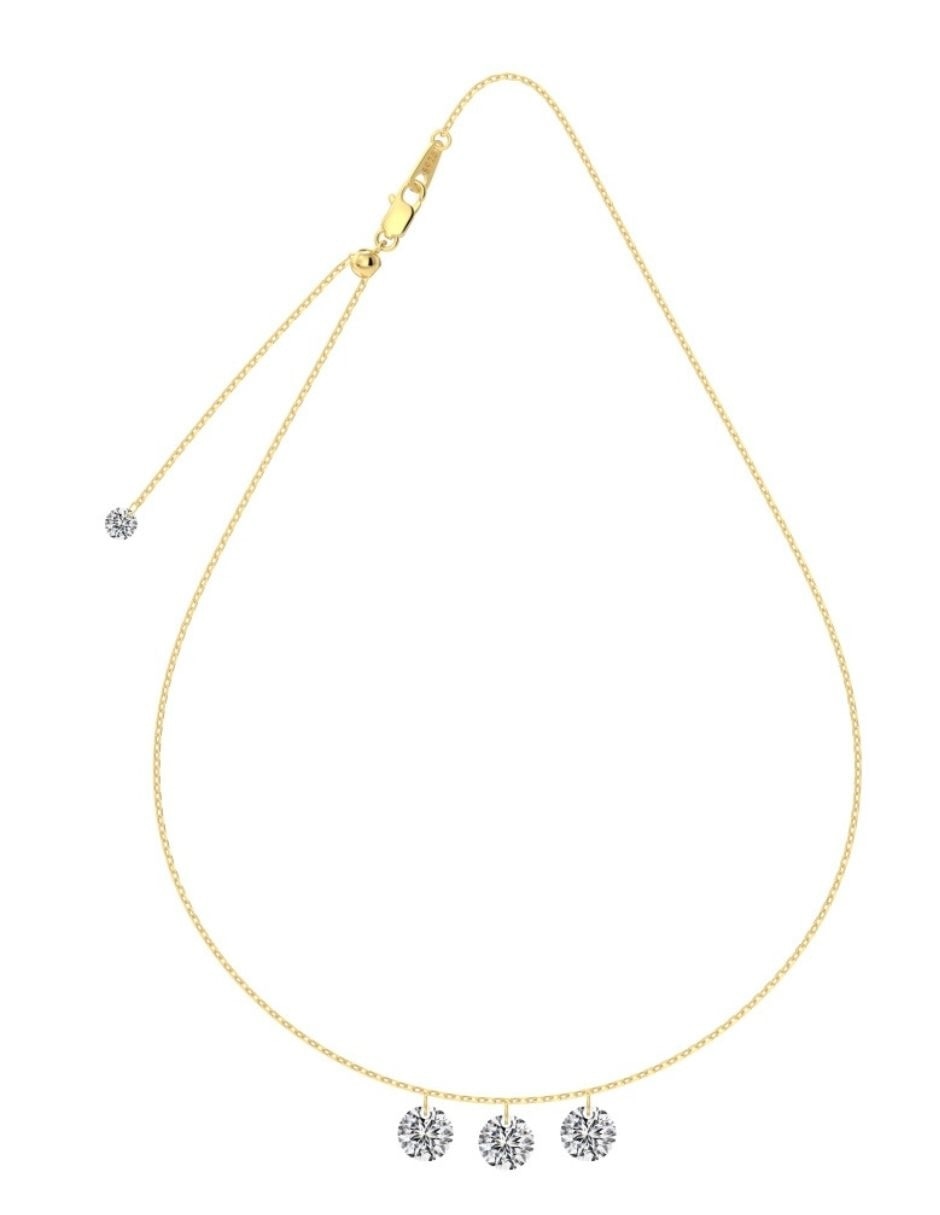 Collar Yoiko Drops Golden de plata P 925 con acabado baño de oro