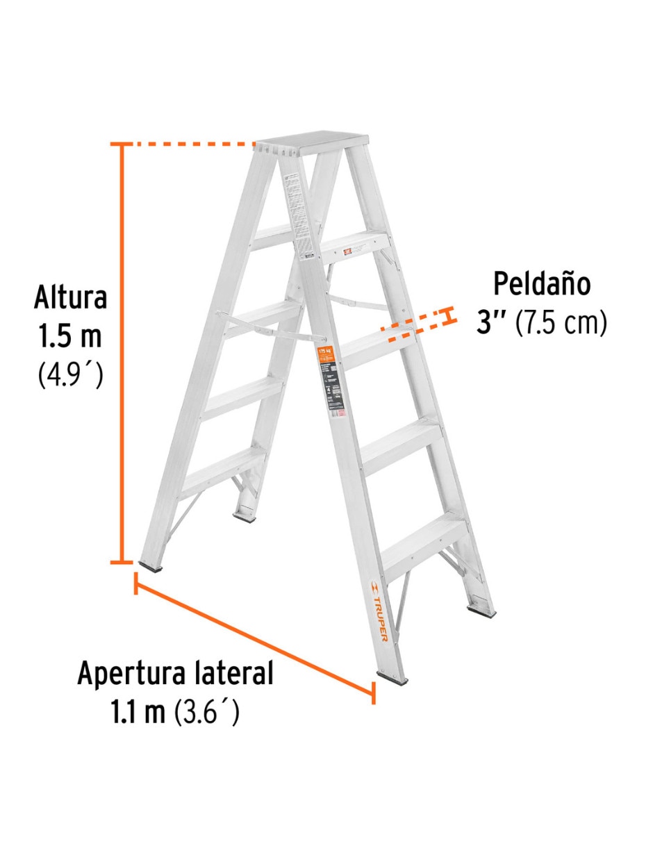 Escalera de tijera de aluminio 3