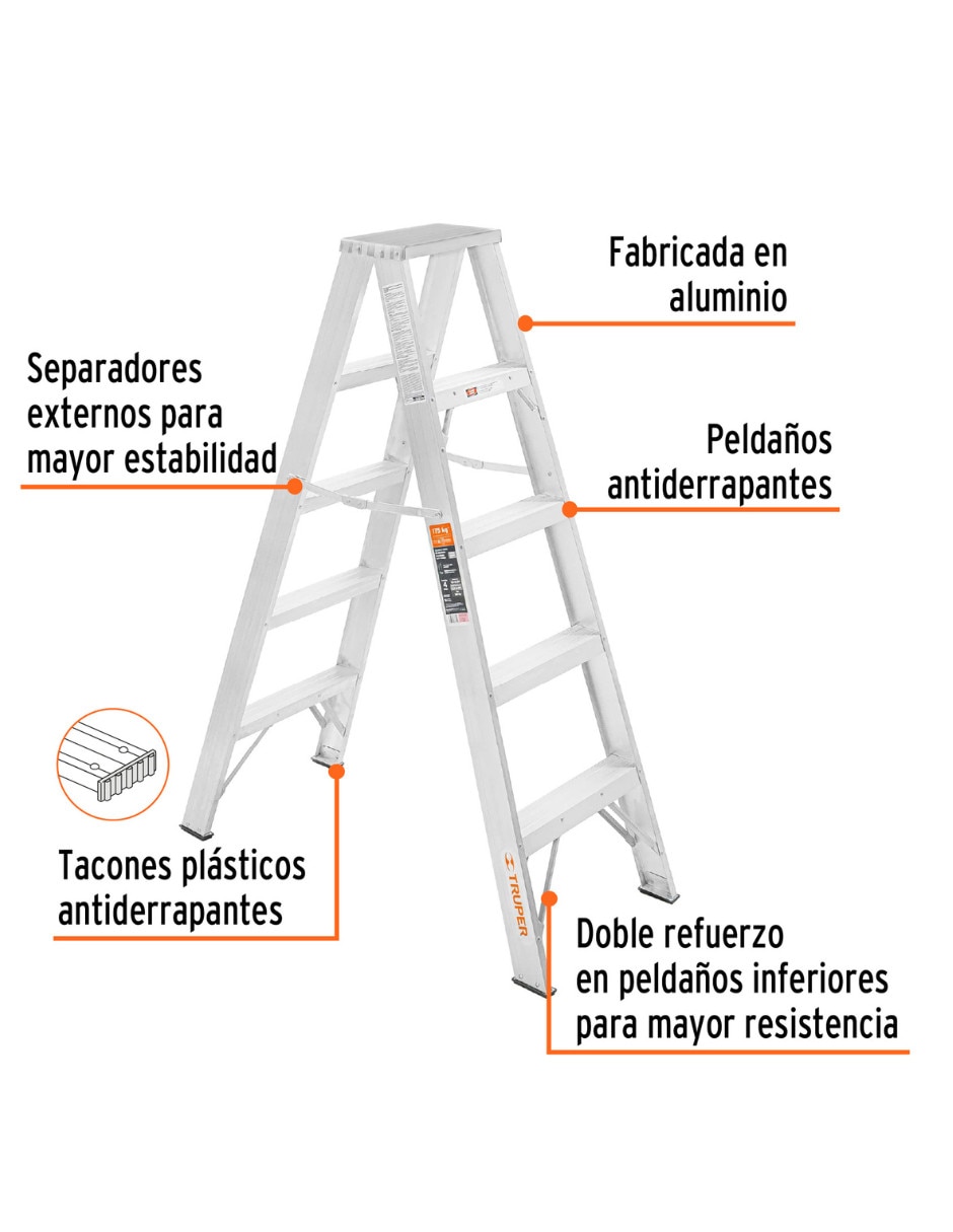 Escalera de tijera Truper de aluminio