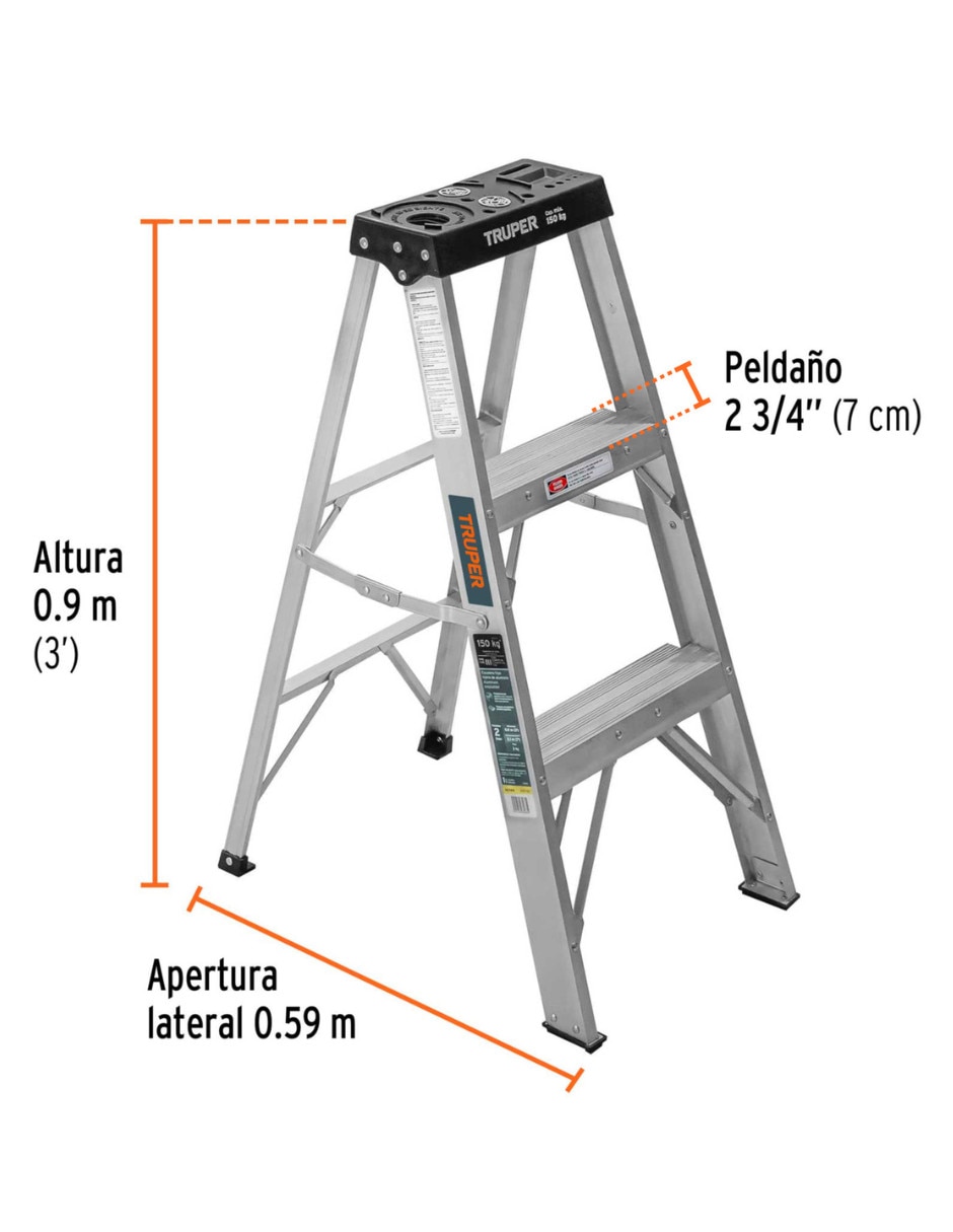 Escalera de tijera Truper de aluminio