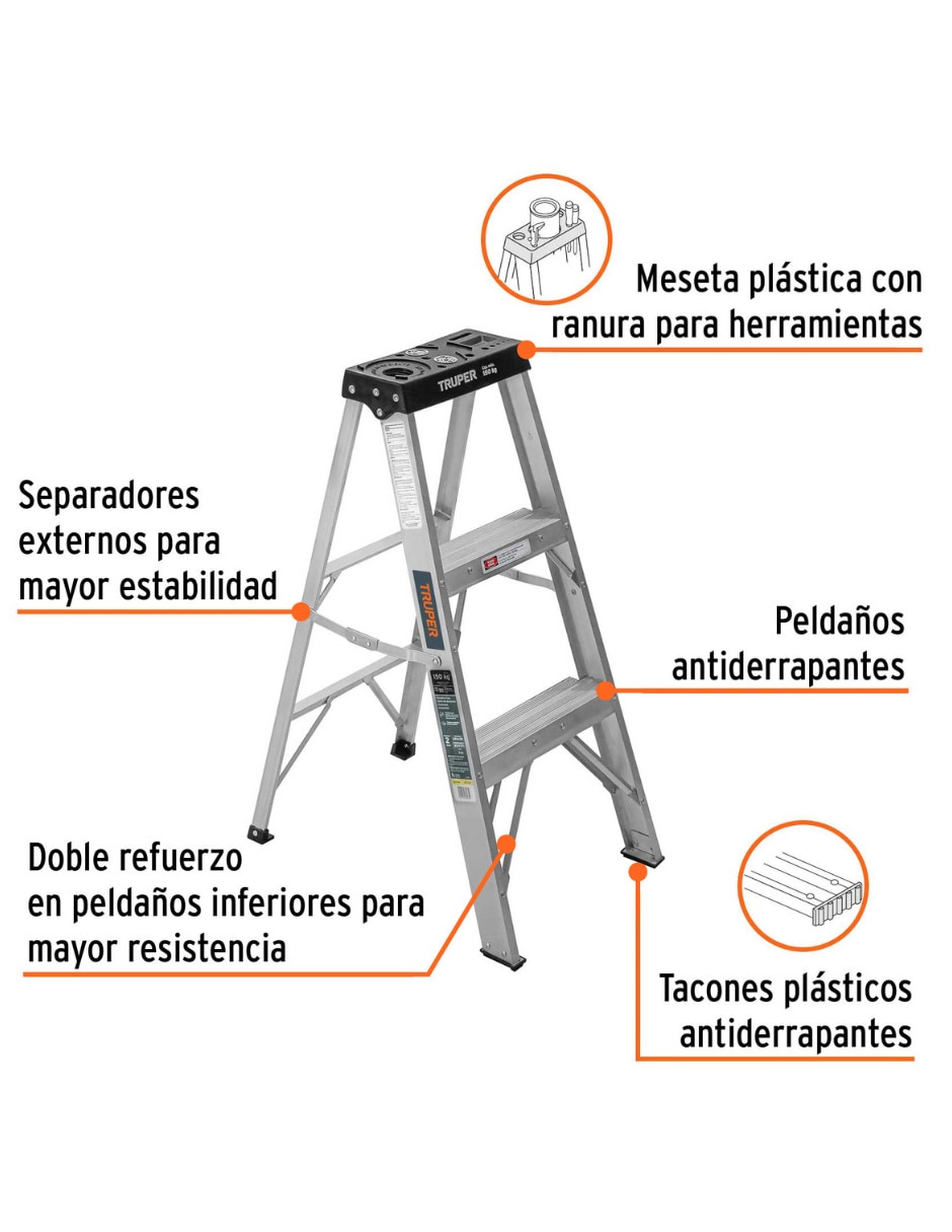 Escalera de tijera Truper de aluminio