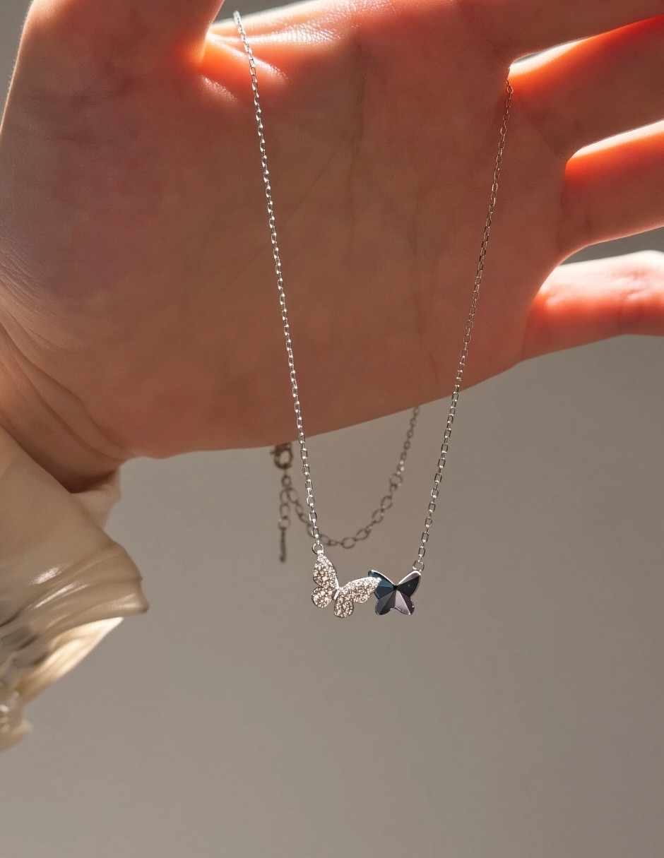 Collar de mariposa Yoiko Kaia de plata P 925