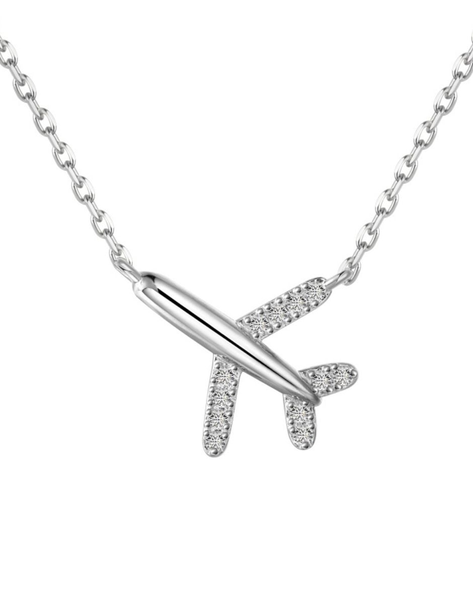 Collar de avión Voyage de plata P 925