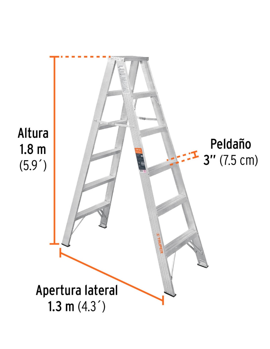 Escalera de tijera Truper de aluminio