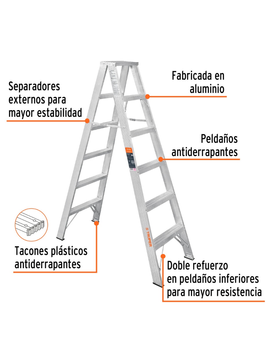 Escalera de tijera Truper de aluminio
