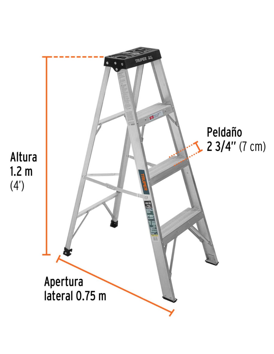 Escalera de tijera Truper de aluminio