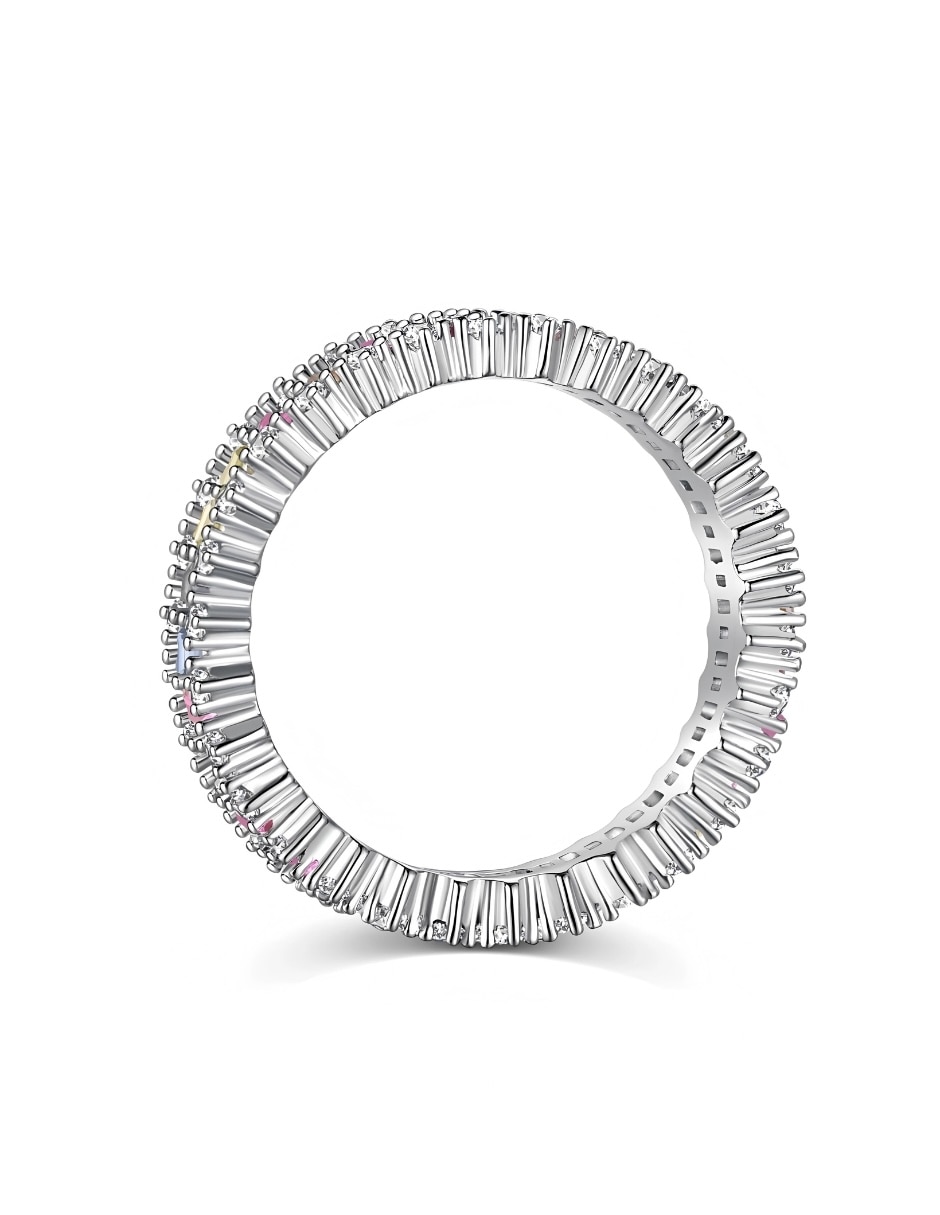 Anillo Yoiko Arcoíris P 925 de plata zirconia baño rodio