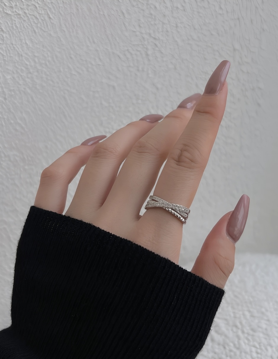 Anillo Yoiko Lazos P 925 de plata zirconia baño rodio