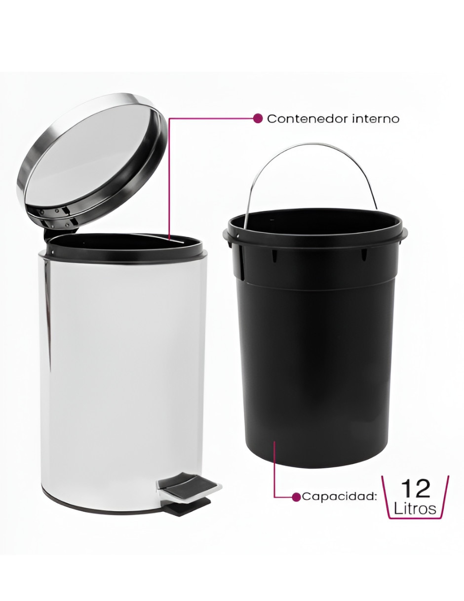 Bote de basura de acero inoxidable 2