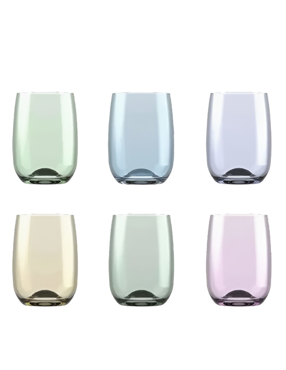 Vaso para agua de vidrio con 6 piezas