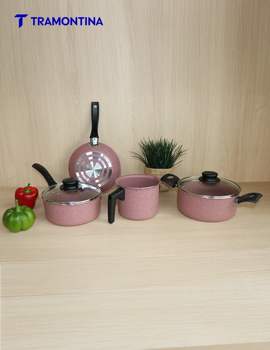 Batería de cocina Tramontina 20298444 de aluminio antiadherente Starflon Max 6 piezas