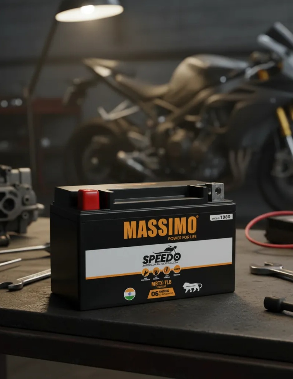 Moto batería Massimo YTX7A-BS 12V 6Ah Agm