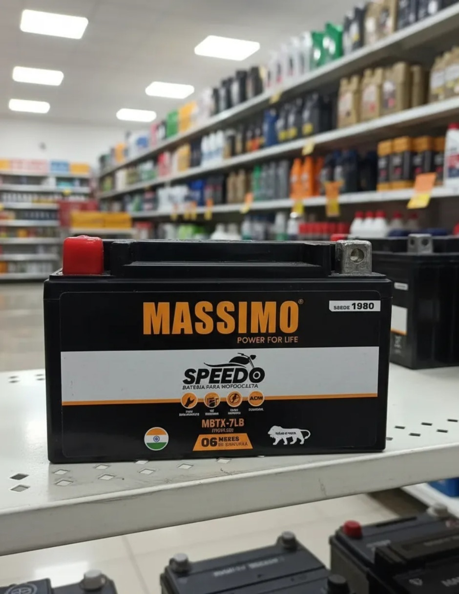 Moto batería Massimo YTX7A-BS 12V 6Ah Agm