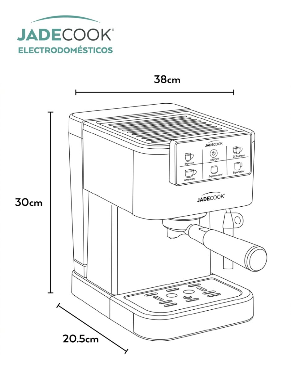 Cafetera espresso jade electro c0607 8