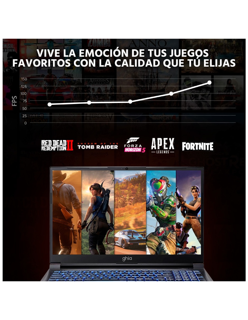 Laptop gamer GHIA GLBE-3050Ci5321T 15.6 pulgadas Full HD Intel Core i5 NVIDIA GeForce RTX 3050 32 GB RAM 1 TB SSD