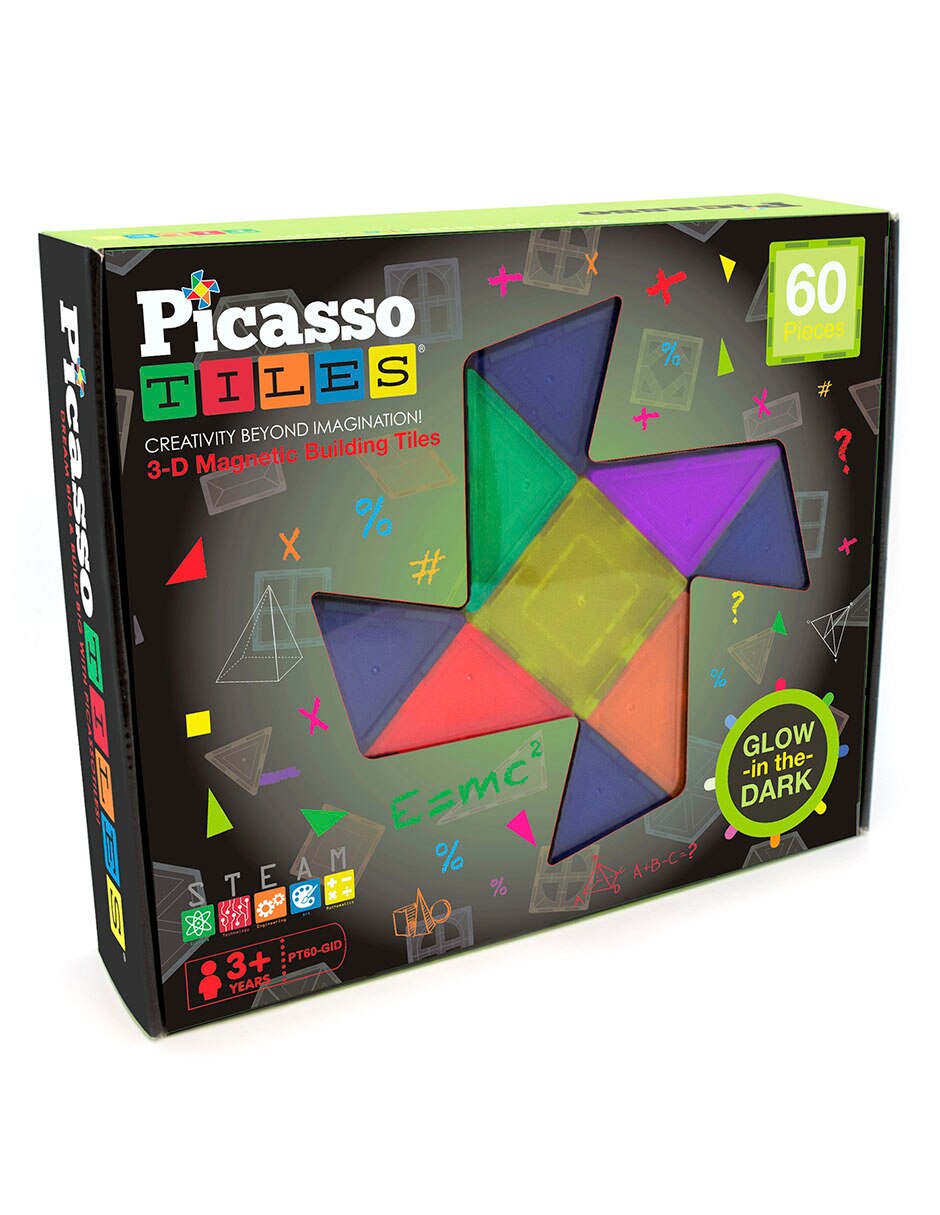 Picasso Tiles Mini bloques magnéticos PT60-GID 3